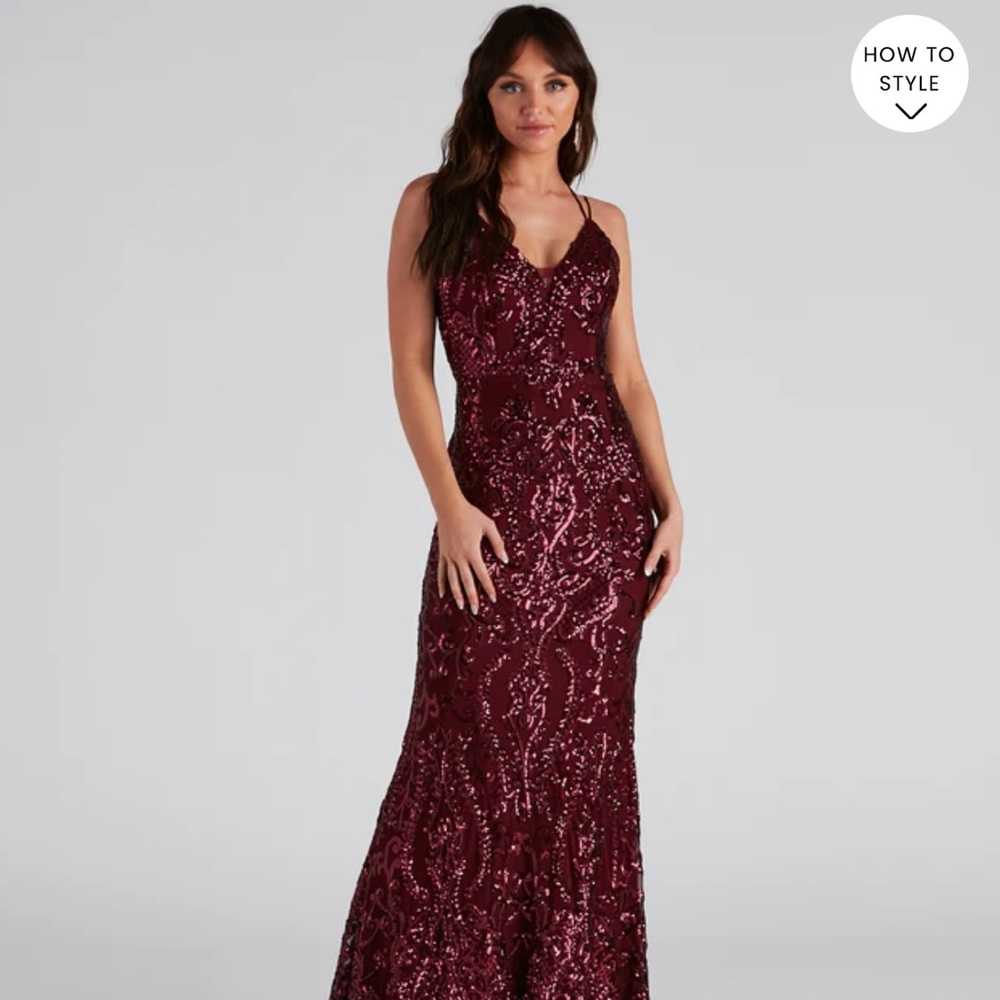 SEQUIN MESH FORMAL DRESS❤️/ WINDSOR